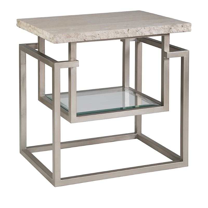 Artistica Theo Rectangular End Table In White