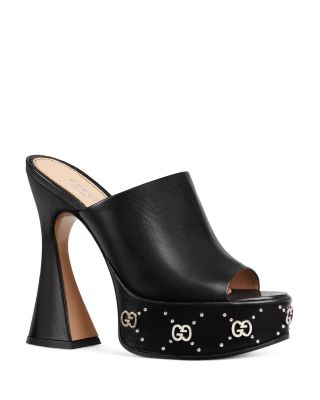 Gucci - Women's Studded Platform Slide Sandals