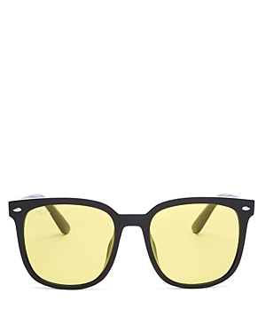 Shop Ray Ban Ray-ban Square Sunglasses, 57mm In Black/yellow Solid