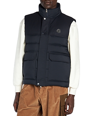 Shop Moncler Rance Zip Front Vest In Olive