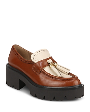 Sam Edelman Meela Platform Tassel Loafer In Cognac/ivory