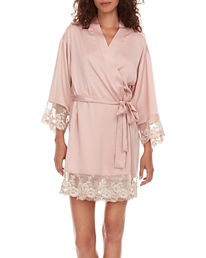 FLORA NIKROOZ ROSA CHARMEUSE KIMONO