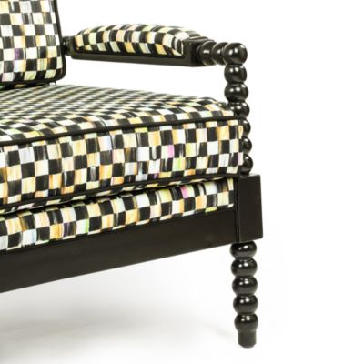 Spindle Check Outdoor Loveseat