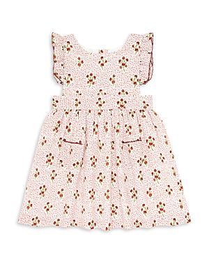 Minnow Girls' Ruffle Sleeved Pinafore Dress - Little Kid, Big Kid In Pink