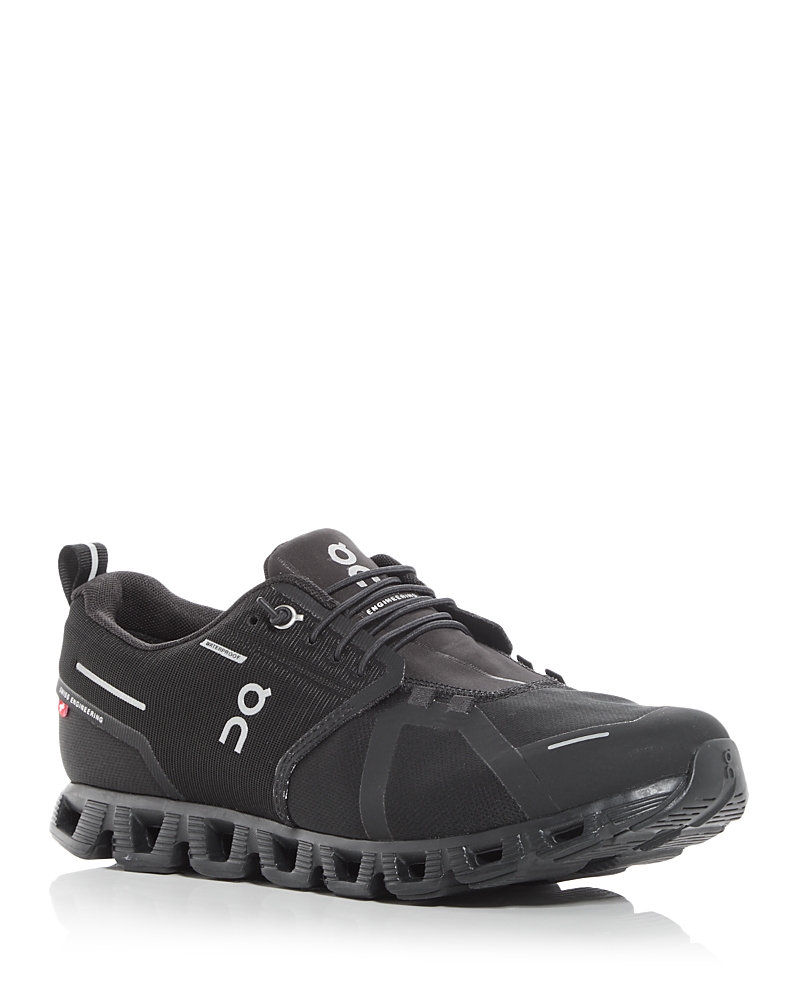 ON MEN'S CLOUD 5 WATERPROOF LACE UP RUNNING SNEAKERS