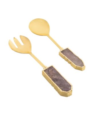 GAURI KOHLI - Arlena Agate Salad Servers, Set of 2