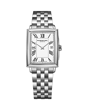 Shop Raymond Weil Toccata Bracelet Watch, 23mm X 28mm In White/silver