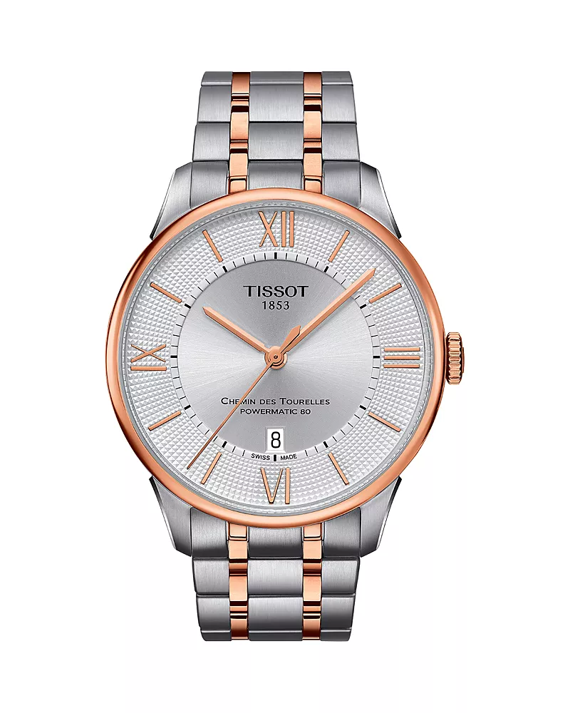 Tissot Chemin des Tourelles Powermatic 80 Two Tone Watch, 42mm