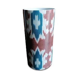 Les Ottomans Ikat Porcelain Vase In Red/white/blue