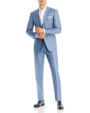 Canali Siena Classic Fit Sharkskin Suit In Light Blue