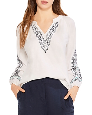 NIC + ZOE NIC+ZOE COTTON EMBROIDERED SOLSTICE TUNIC TOP