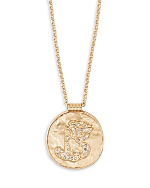 Maje Rhinestone Zodiac Pendant Necklace In Gold Tone, 26.5-29.5 In Aquarius