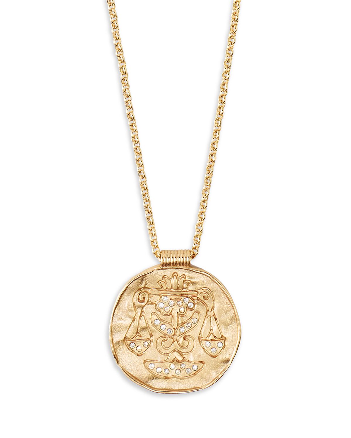 Maje Rhinestone Zodiac Pendant Necklace