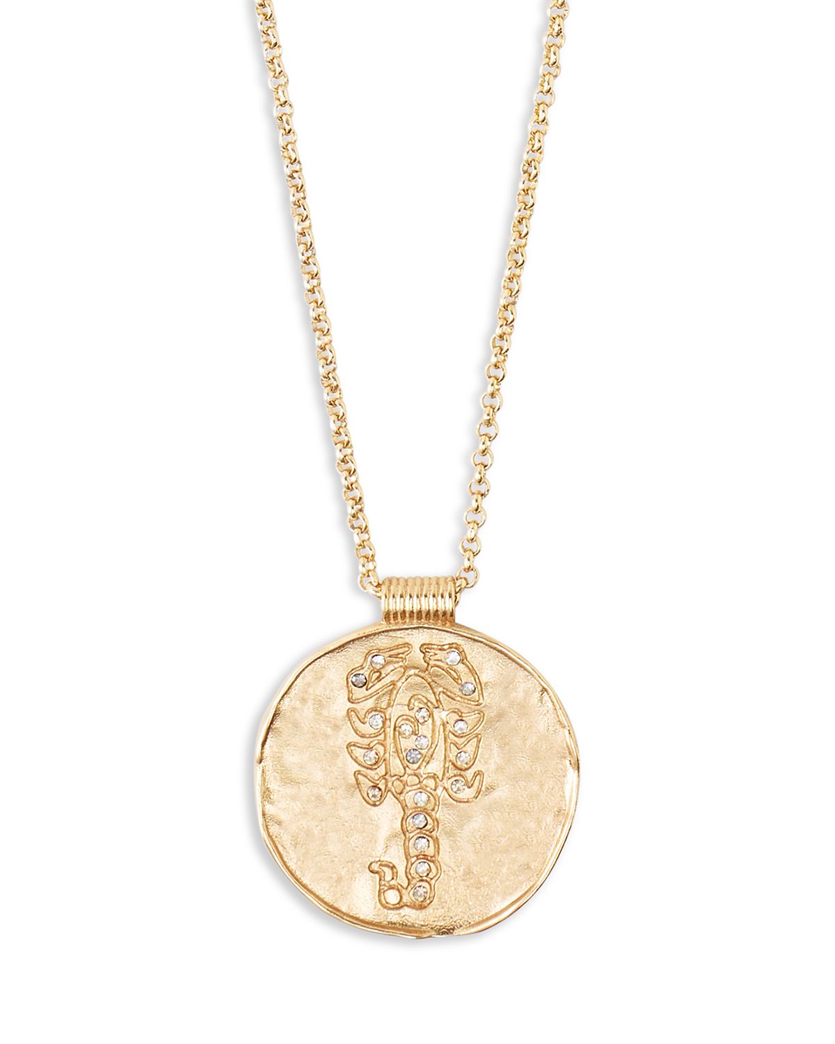Maje Rhinestone Zodiac Pendant Necklace