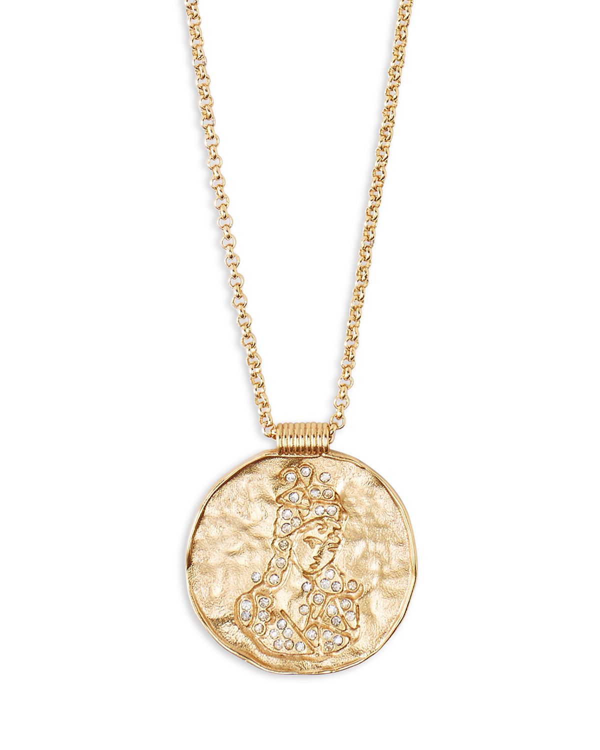 Maje Rhinestone Zodiac Pendant Necklace
