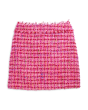 Katiejnyc Girls' Samantha Boucle Mini Skirt - Big Kid In Pink Multi Boucle