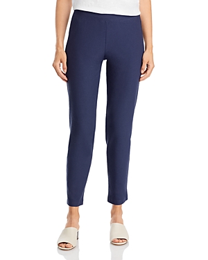 Eileen Fisher Slim Fit Pull On Ankle Pants In Ocean