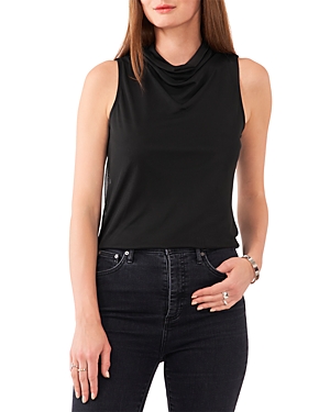 Vince Camuto Cowl Neck Sleeveless Blouse In Rich Black