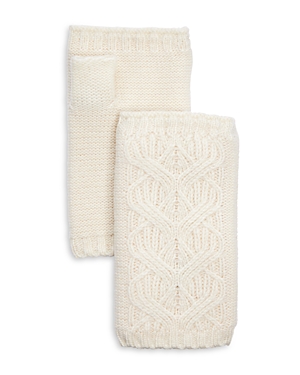 Echo Loopy Cable Handwarmers In Ivory