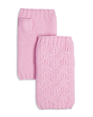 Echo Loopy Cable Handwarmers In Candy Pink