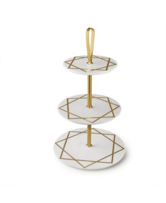 GAURI KOHLI - Marbella Three Tier Marble Cake Stand