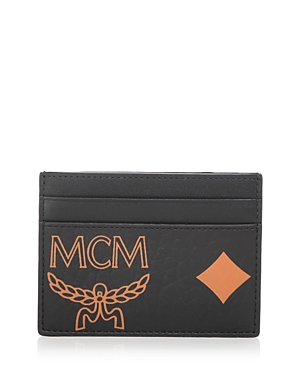 Shop Mcm Aren Maxi Visetos Card Case In Black