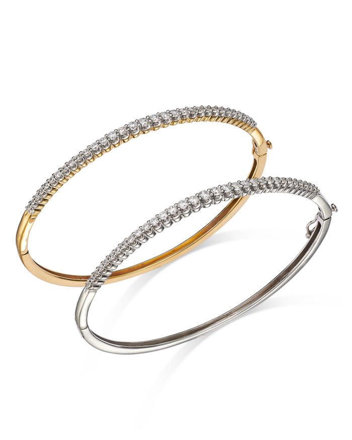 Diamond Bangle Bracelet in 14K Yellow Gold
