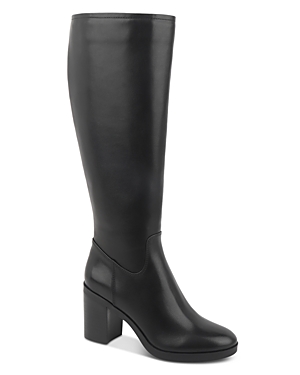 Shop Kenneth Cole Women's Veronica High Heel Dress Boots In Black Leather