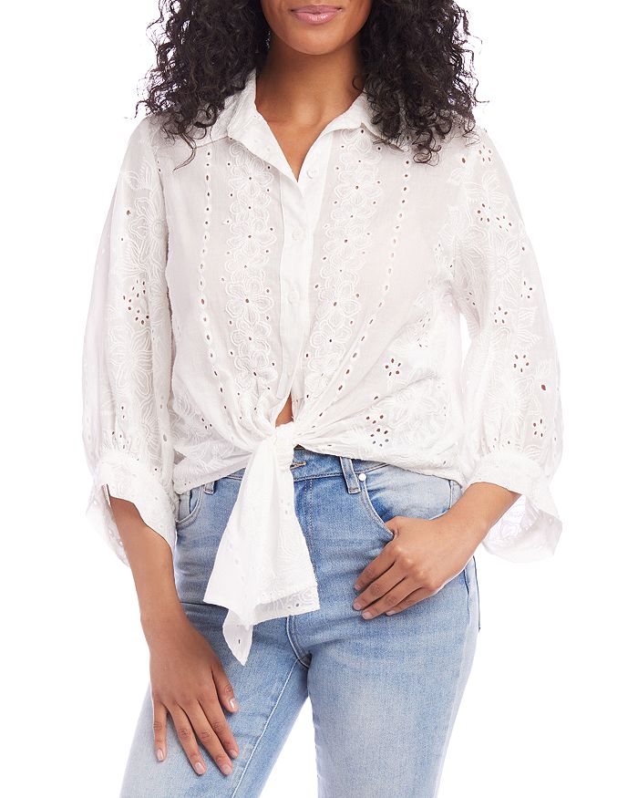 Katie Cotton Eyelet Blouse main image 1