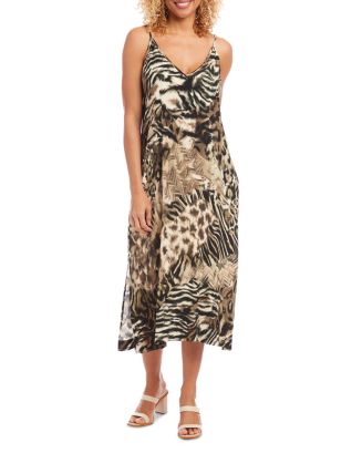 Karen Kane Printed Side Slit Midi Dress | Bloomingdale's