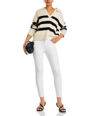 Hoxton High Rise Ankle Skinny Jeans in Crisp White