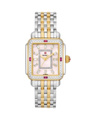 MICHELE Limited Edition Deco Two Tone 18K Gold Plated Diamond