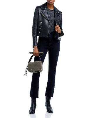 The Hustler High Rise Frayed Flare Leg Ankle Jeans in Not Guilty