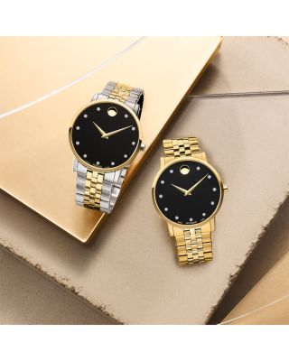 Museum Classic Two-Tone Diamond-Index Watch, 40mm