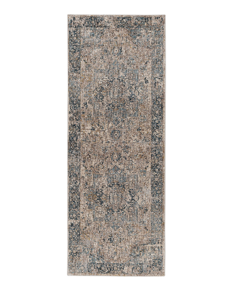 Surya Mirabel Mbe-2312 Runner Area Rug, 2'7 X 7'3 In Blue/beige