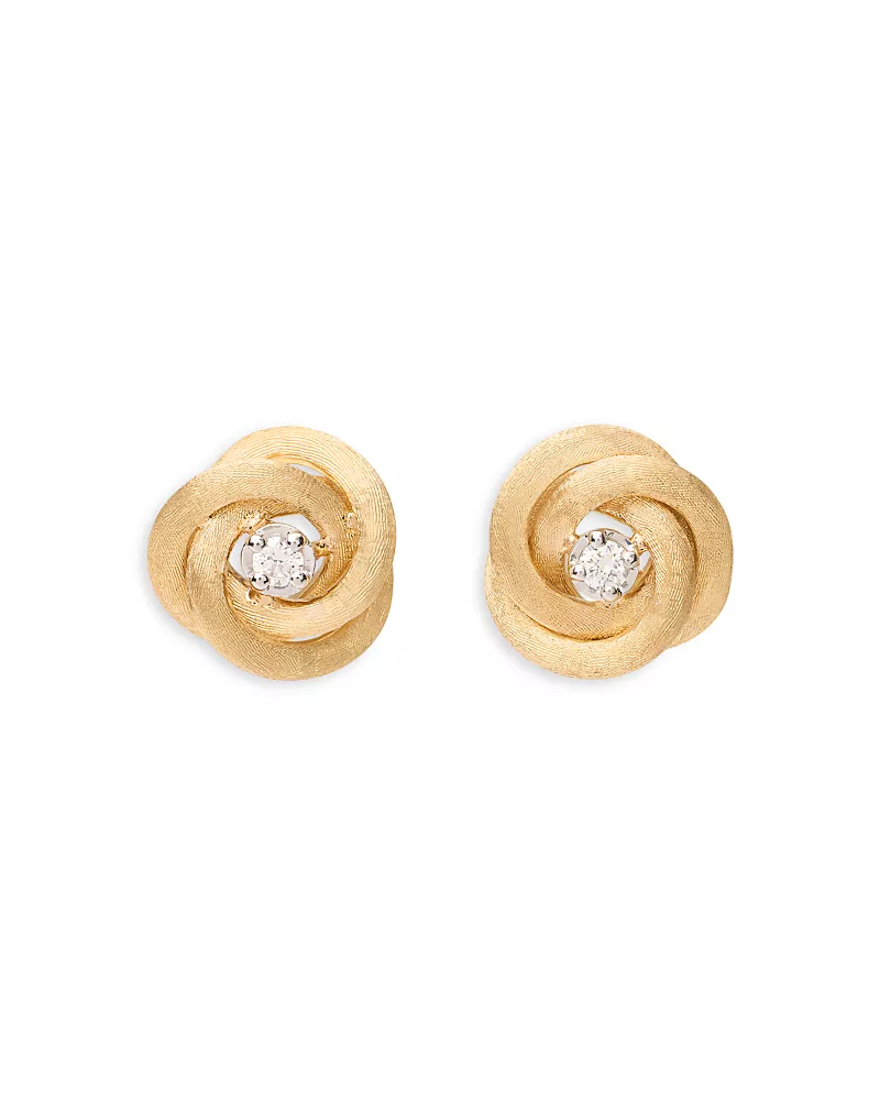 Marco Bicego 18K Yellow Gold Jaipur Link Diamond Stud Earrings