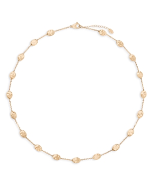 Shop Marco Bicego 18k Yellow Gold Siviglia Bead Station Necklace, 16