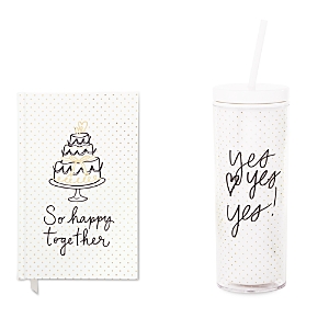 kate spade new york So Happy Together Journal and Tumbler Bridal Set