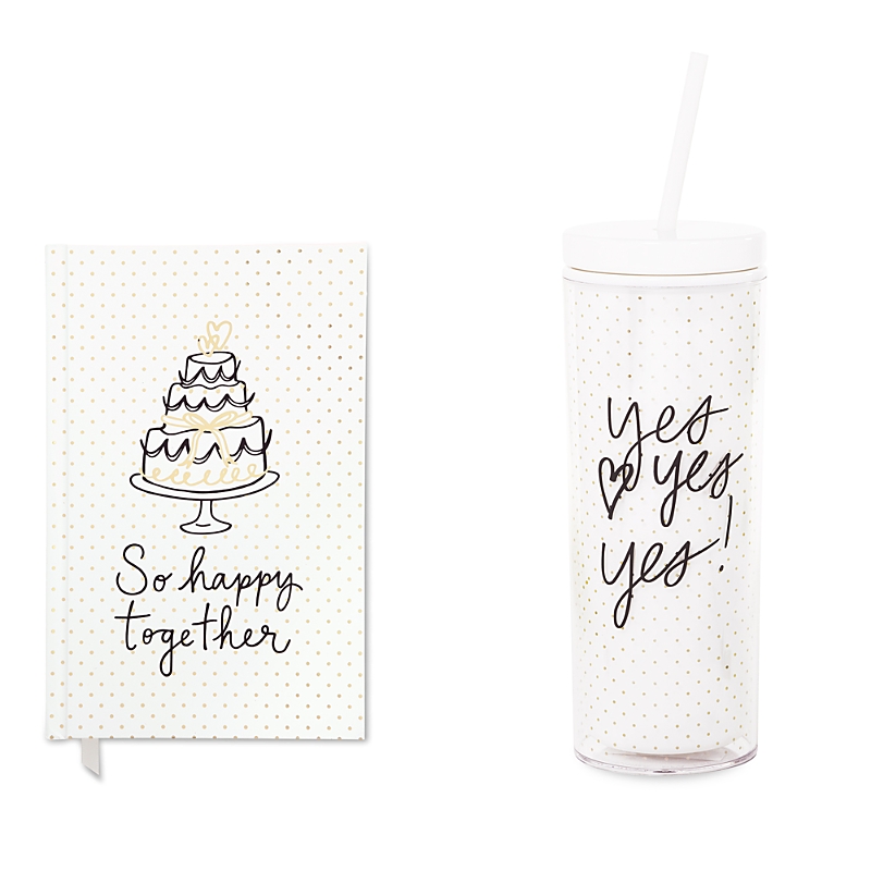 kate spade new york So Happy Together Journal and Tumbler Bridal Set