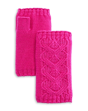 Echo Loopy Cable Handwarmers In Electric Pink