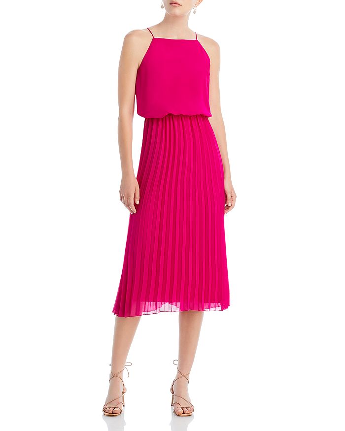 Sam Edelman Pleat Skirt Halter Dress | Bloomingdale's