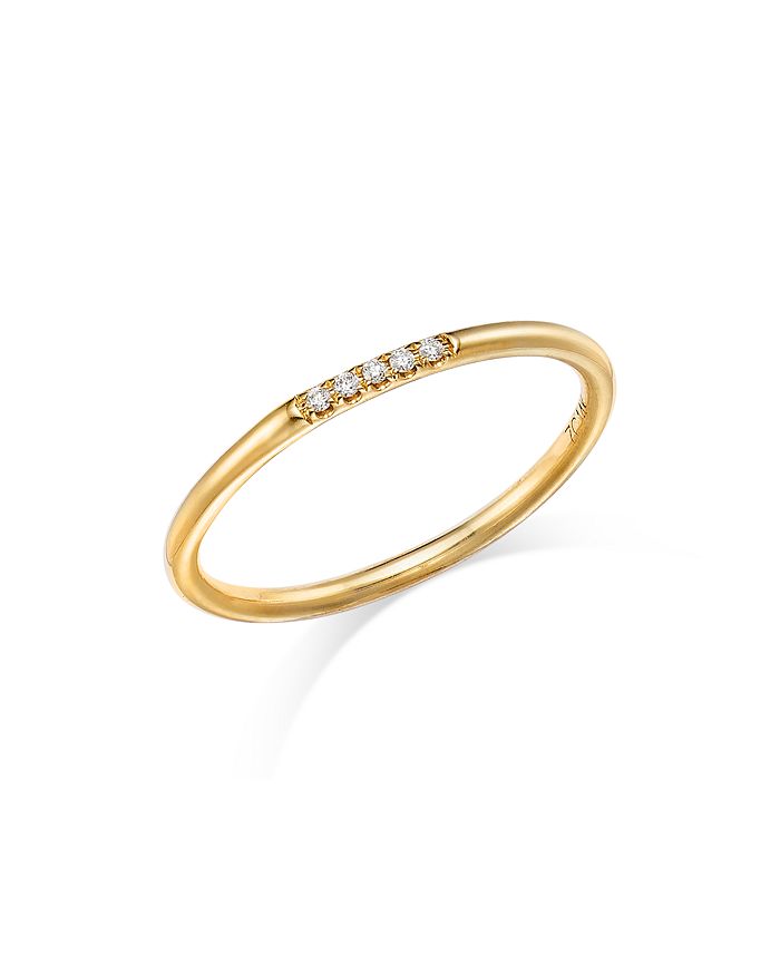 Zoë Chicco 14K Yellow Gold Diamond Thin Stacking Ring Bloomingdale's