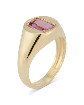 14K Yellow Gold Stone Signet Ring Collection