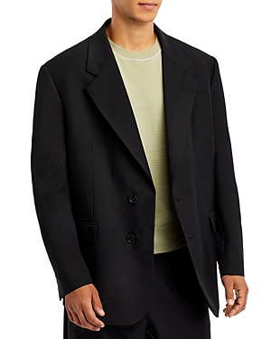 Mm6 Maison Margiela Stretch Twill Oversized Fit Suit Jacket In Black