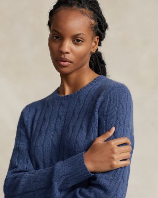Cashmere Cable Knit Crewneck Sweater