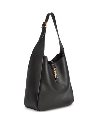 Le 5 &Agrave; 7 Supple Large Shoulder Hobo Bag in Smooth Leather