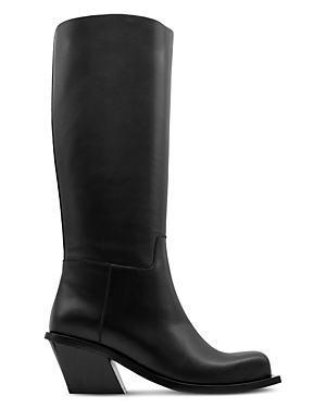 Shop Gia Borghini Women's Blondine Western Pull On High Heel Boots In Black
