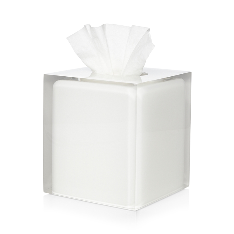 Jonathan Adler Hollywood Tissue Box In White