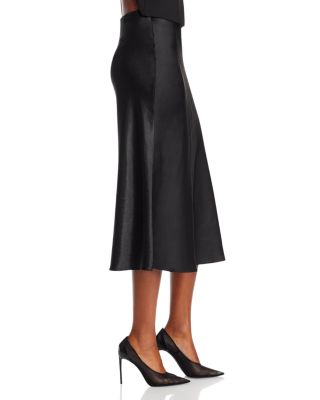Satin Midi Slip Skirt - Exclusive