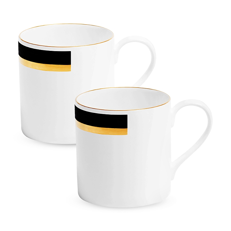 Richard Brendon Arc Large Mug, Set Of 2 In Gold